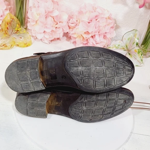 UMBERTO Raffini Tanya Brown Ankle Boots With Buckle Straps Size 9 - Picture 10 of 10